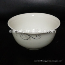 new bone china ceramic bowl round shape with golden flower